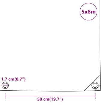 Abdeckplane Grau 5x8 m 650 g/m²