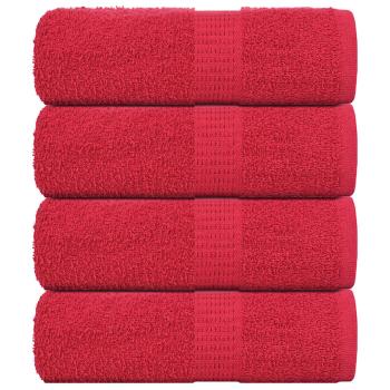 ARDEBO.de - Gästetücher 4 Stk. Rot 30x50 cm 360 g/m² 100% Baumwolle