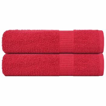 ARDEBO.de - Handtücher 2 Stk. Rot 50x100 cm 360 g/m² 100% Baumwolle