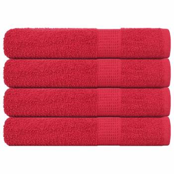 ARDEBO.de - Handtücher 4 Stk. Rot 100x200 cm 360 g/m² 100% Baumwolle