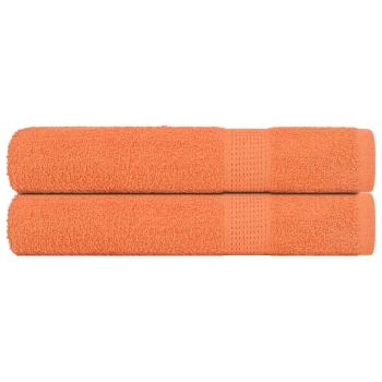ARDEBO.de - Saunatücher 2 Stk. Orange 80x200 cm 360 g/m² 100% Baumwolle