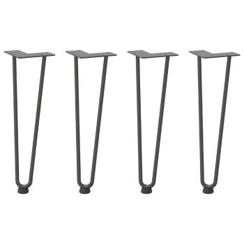 Haarnadelbeine 4 Stk. Anthrazit 42 cm Massivstahl