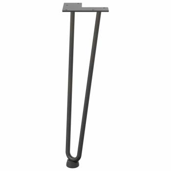 Haarnadelbeine 4 Stk. Anthrazit 42 cm Massivstahl