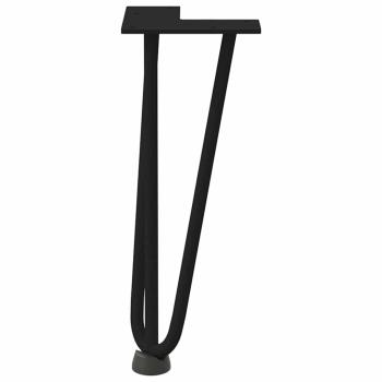 Haarnadelbeine 4 Stk. Schwarz 30 cm Massivstahl