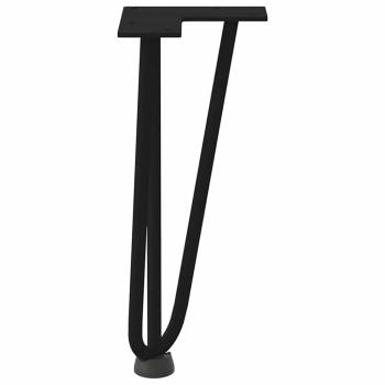 Haarnadelbeine 4 Stk. Schwarz 30 cm Massivstahl