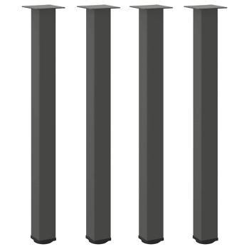 Couchtischbeine 4 Stk. Anthrazit 90-92 cm Stahl