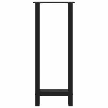 Couchtischbeine Schwarz 2 Stk. 40x(100-101) cm Stahl