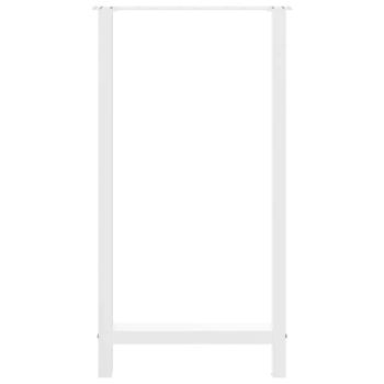 Couchtischbeine Weiß 2 Stk. 60x(110-111) cm Stahl