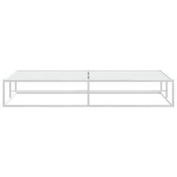 Bettgestell ohne Matratze Weiß 200x200 cm Metall