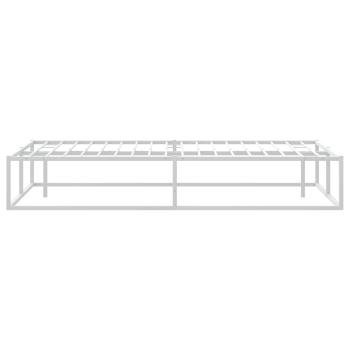 Bettgestell ohne Matratze Weiß 200x200 cm Metall