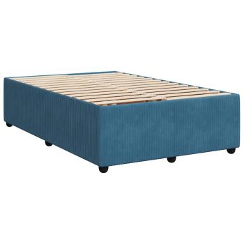 Boxspringbett mit Matratze Blau 120x200 cm Samt