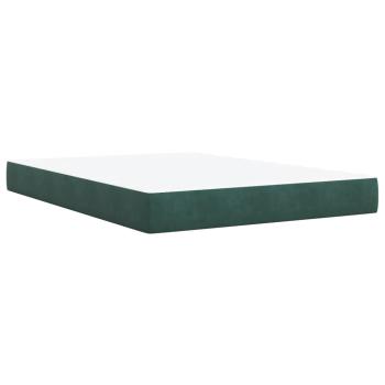 ARDEBO.de - Boxspringbett mit Matratze Dunkelgrün 140x200 cm Samt