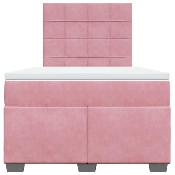 Boxspringbett mit Matratze Rosa 120x190 cm Samt