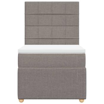 Boxspringbett mit Matratze Taupe 100x200 cm Stoff
