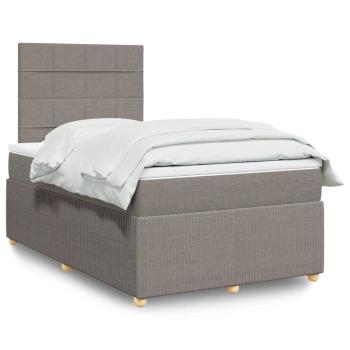 ARDEBO.de - Boxspringbett mit Matratze Taupe 120x190 cm Stoff