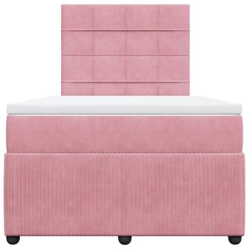 Boxspringbett mit Matratze Rosa 120x190 cm Samt