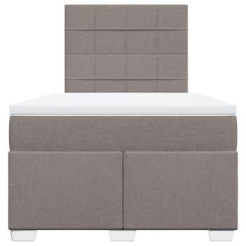 ARDEBO.de - Boxspringbett mit Matratze Taupe 120x190 cm Stoff