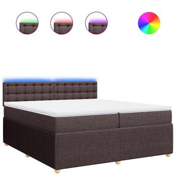 Boxspringbett mit Matratze Dunkelbraun 200x200 cm Stoff