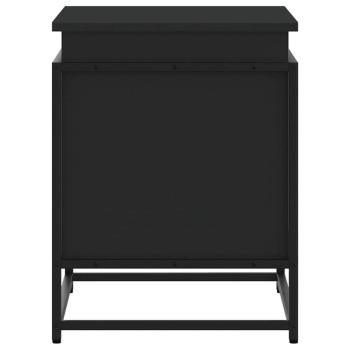 Aufbewahrungsbox mit Deckel Schwarz 60x40x51,5 cm Holzwerkstoff