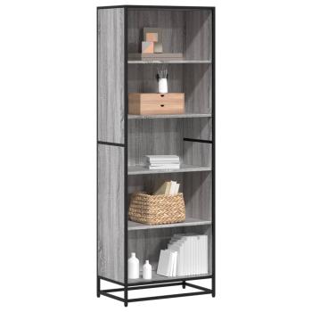 ARDEBO.de - Bücherregal Grau Sonoma 60x35x170,5 cm Holzwerkstoff