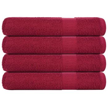 ARDEBO.de - Handtücher 4 Stk. Bordeauxrot 100x200cm 360 g/m² 100% Baumwolle