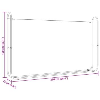 Brennholzregal mit Regenschutz 250x25x150 cm Verzinkter Stahl