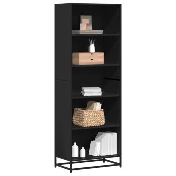 ARDEBO.de - Bücherregal Schwarz 60x35x170,5 cm Holzwerkstoff