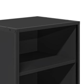 Nachttisch Schwarz 40x31x50 cm Holzwerkstoff und Metall