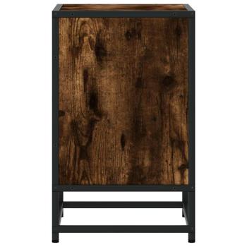 Nachttisch Räuchereiche 40x31x50 cm Holzwerkstoff und Metall