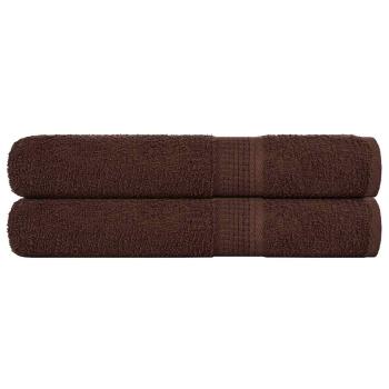 ARDEBO.de - Saunatücher 2 Stk. Braun 80x200 cm 360 g/m² 100% Baumwolle