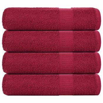 ARDEBO.de - Duschtücher 4 Stk. Bordeauxrot 70x140cm 360 g/m² 100% Baumwolle