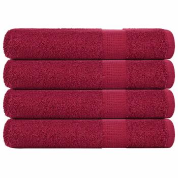 ARDEBO.de - Saunatücher 4 Stk. Bordeauxrot 80x200cm 360 g/m² 100% Baumwolle