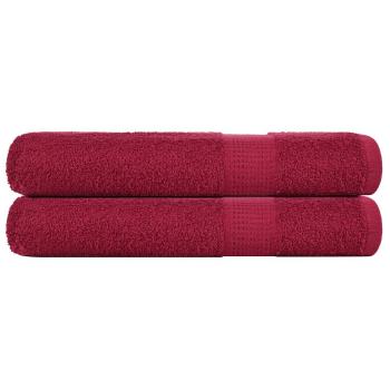 ARDEBO.de - Handtücher 2 Stk. Bordeauxrot 100x200cm 360 g/m² 100% Baumwolle