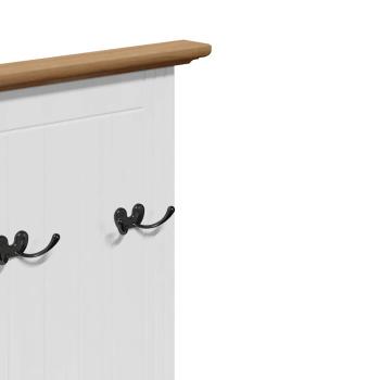 Flurschrank mit Haken BODO Weiß und Braun 50x40x157 cm