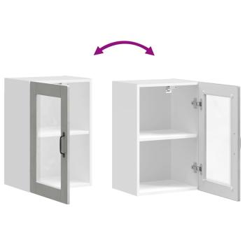 Küchen-Hängeschrank mit Glastür Porto Betongrau