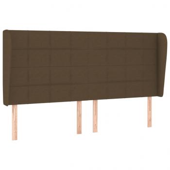 Boxspringbett mit Matratze Dunkelbraun 200x200 cm Stoff
