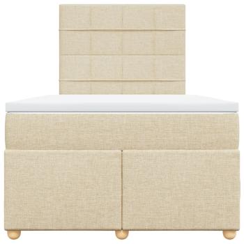 Boxspringbett mit Matratze Creme 120x200 cm Stoff