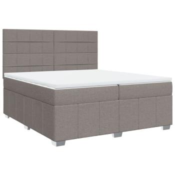 ARDEBO.de - Boxspringbett mit Matratze Taupe 200x200 cm Stoff