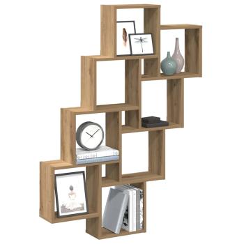 ARDEBO.de - Würfelregal Artisan-Eiche 90x15x119,5 cm Holzwerkstoff