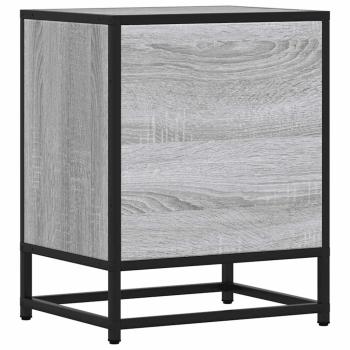 Nachttisch Grau Sonoma 40x31x50 cm Holzwerkstoff und Metall
