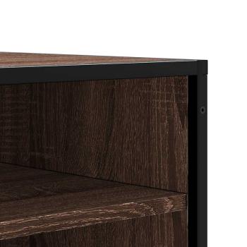 Schuhbank Braun Eichen-Optik 84x40x53,5 cm Holzwerkstoff Metall