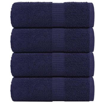 ARDEBO.de - Gästetücher 4 Stk. Marineblau 30x50 cm 360 g/m² 100% Baumwolle