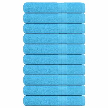 ARDEBO.de - Handtücher 10 Stk. Türkis 100x200 cm 360 g/m² 100% Baumwolle