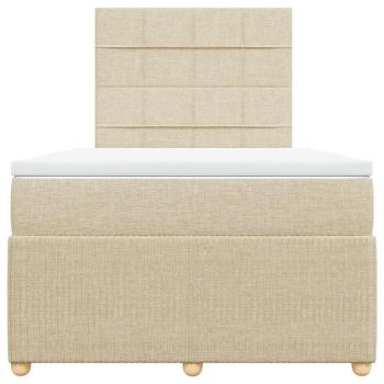 Boxspringbett mit Matratze Creme 120x190 cm Stoff
