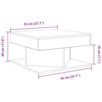 Couchtisch Artisan-Eiche 55x55x30 cm Holzwerkstoff