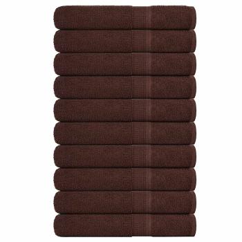 ARDEBO.de - Saunatücher 10 Stk. Braun 80x200 cm 360 g/m² 100% Baumwolle