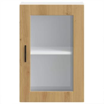 K?chen-H?ngeschrank mit Glast?r Porto Artisan-Eiche