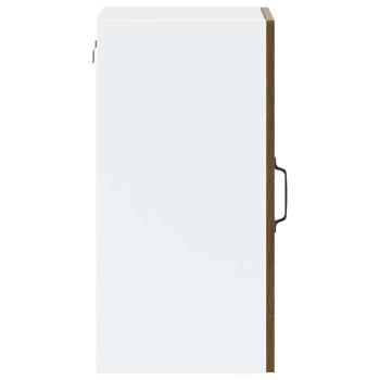 Küchen-Hängeschrank mit Glastür Porto Braun Eichen-Optik