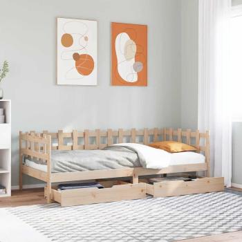 ARDEBO.de - Tagesbett mit Schubladen 90x200 cm Massivholz Kiefer