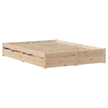 Massivholzbett ohne Matratze 140x200 cm Kiefernholz